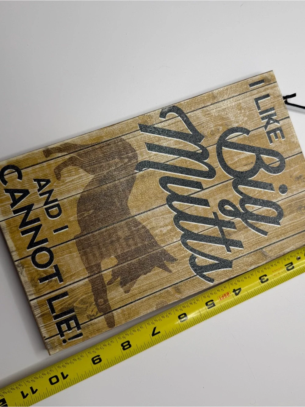Rustic “I Like Big Mutts” Dog Wall Sign - Brown & Black